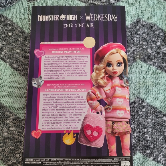 Monster High Enid Sinclair Wednesday Collectors Doll Mattel Limited Edition - Picture 8 of 11
